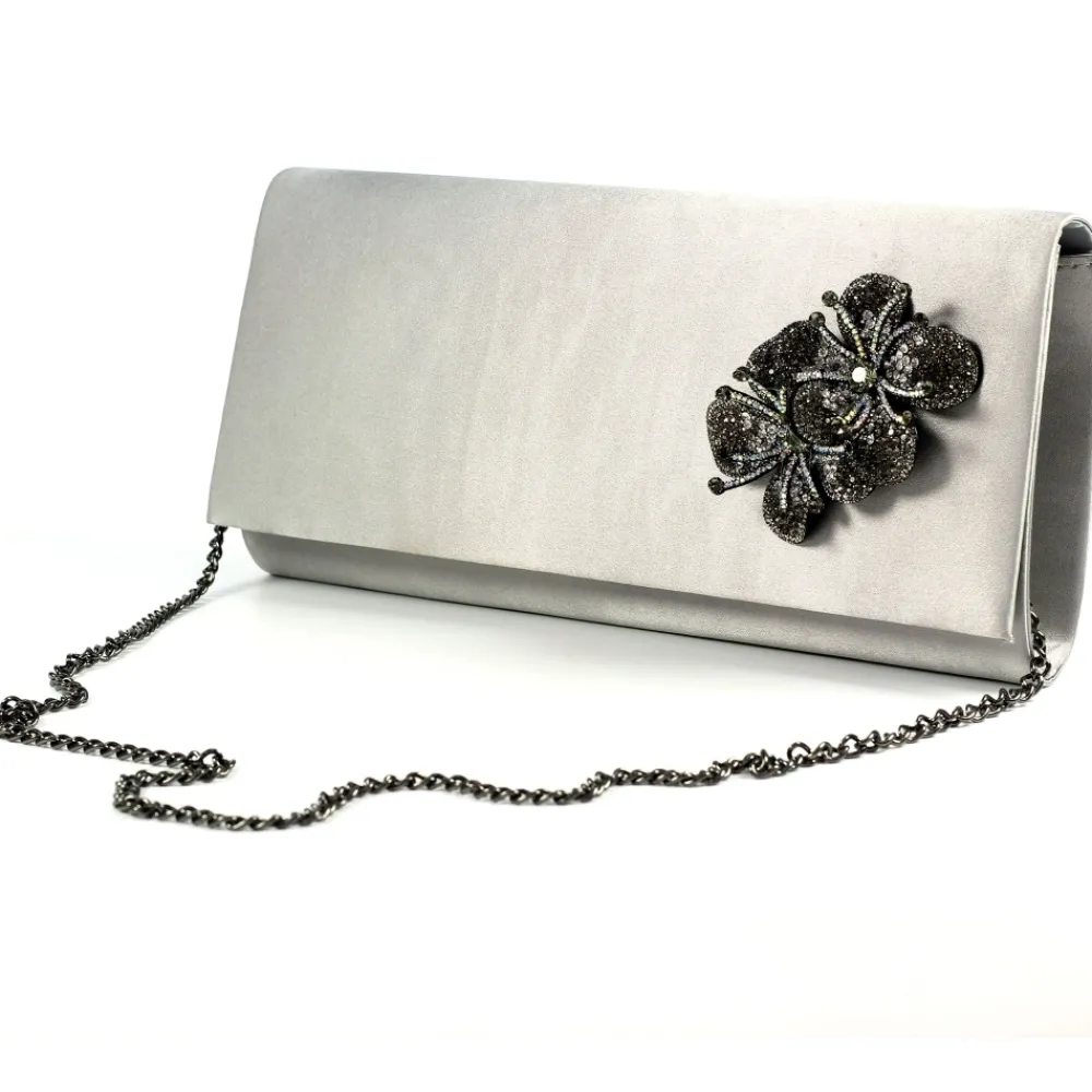 Shoes & Matching Bags | Clutch-Lunar Shoes Ankara Dark Grey Satin Bag
