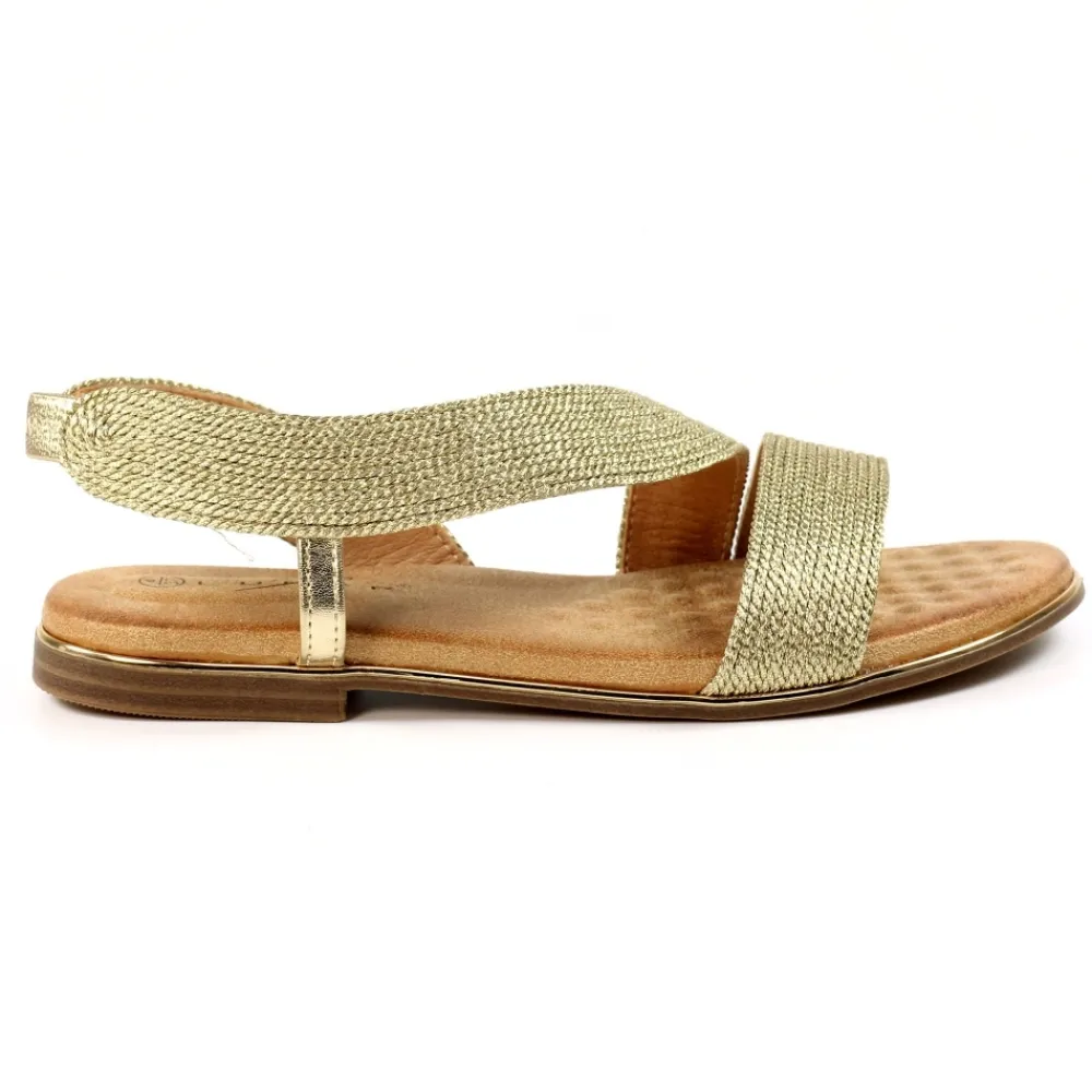 Elasticated-Lunar Shoes Bindi Gold Sandal