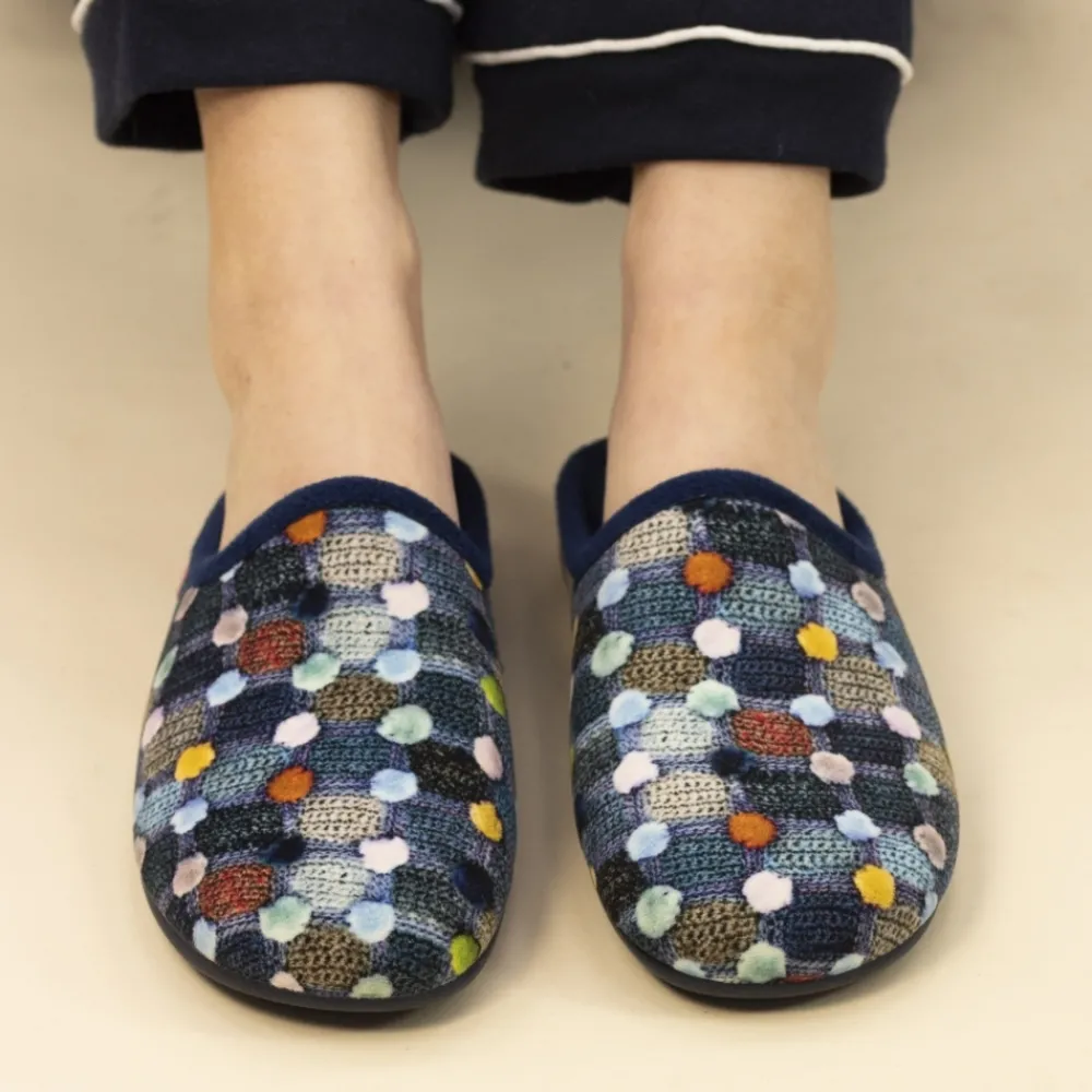 Slip-on | Mule-Lunar Shoes Crackle Blue Slip On Slipper