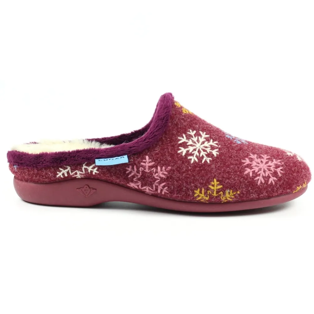 Slip-on | Mule-Lunar Shoes Juniper Burgundy Mule Slipper
