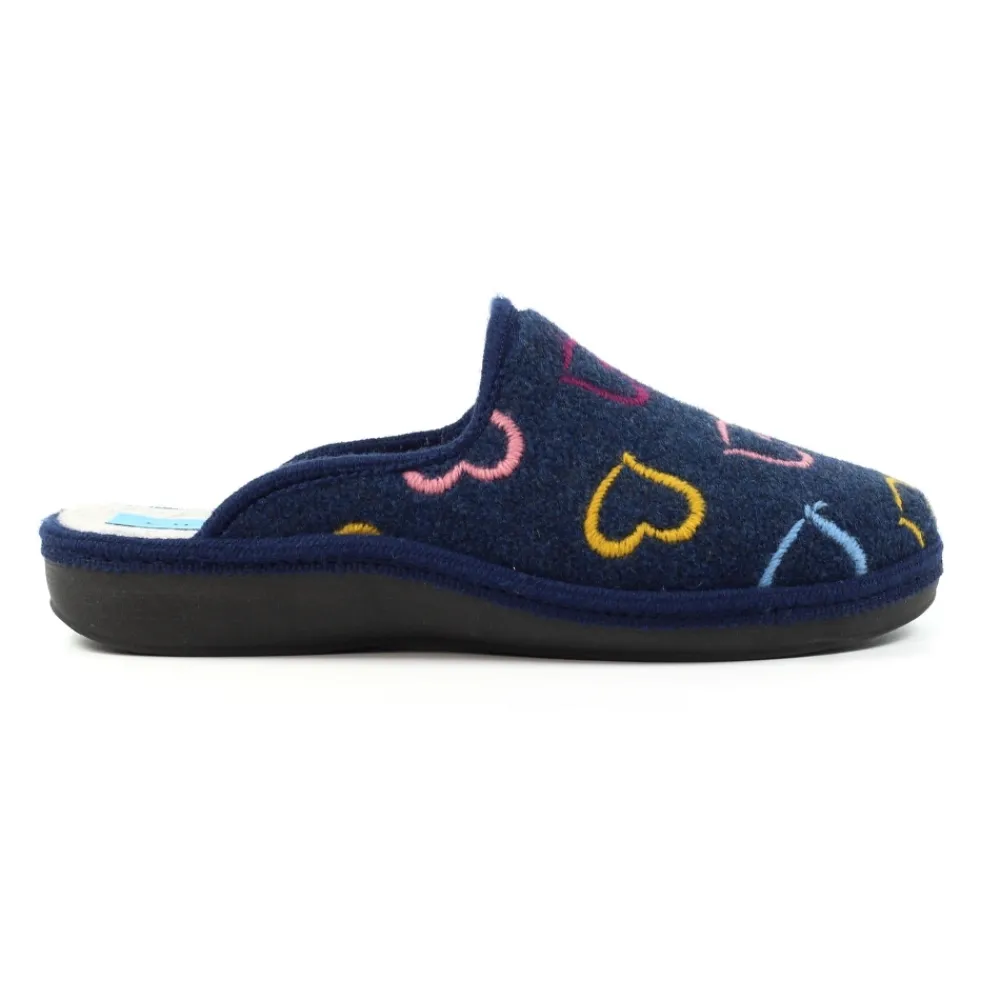 Slip-on | Mule-Lunar Shoes Love Navy Mule Slipper