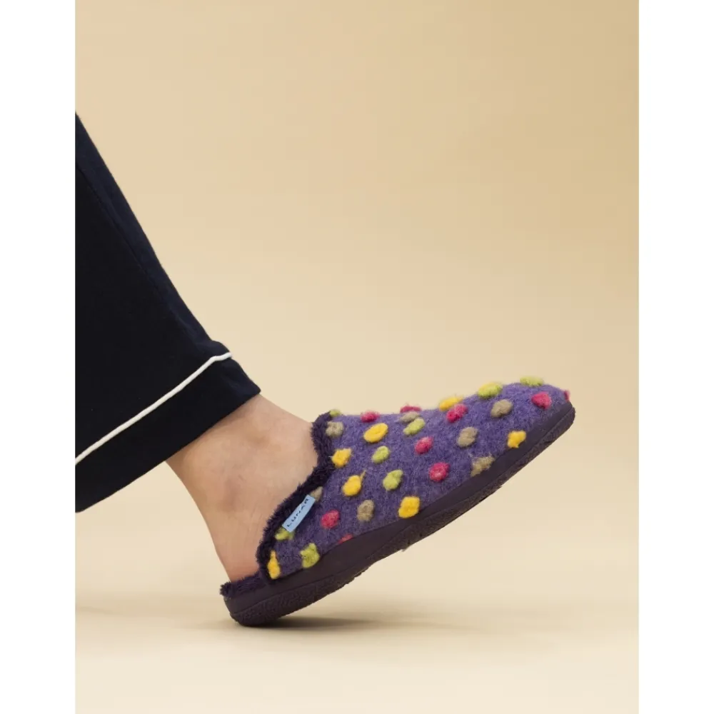 Mule-Lunar Shoes Montreal Purple Mule Slipper