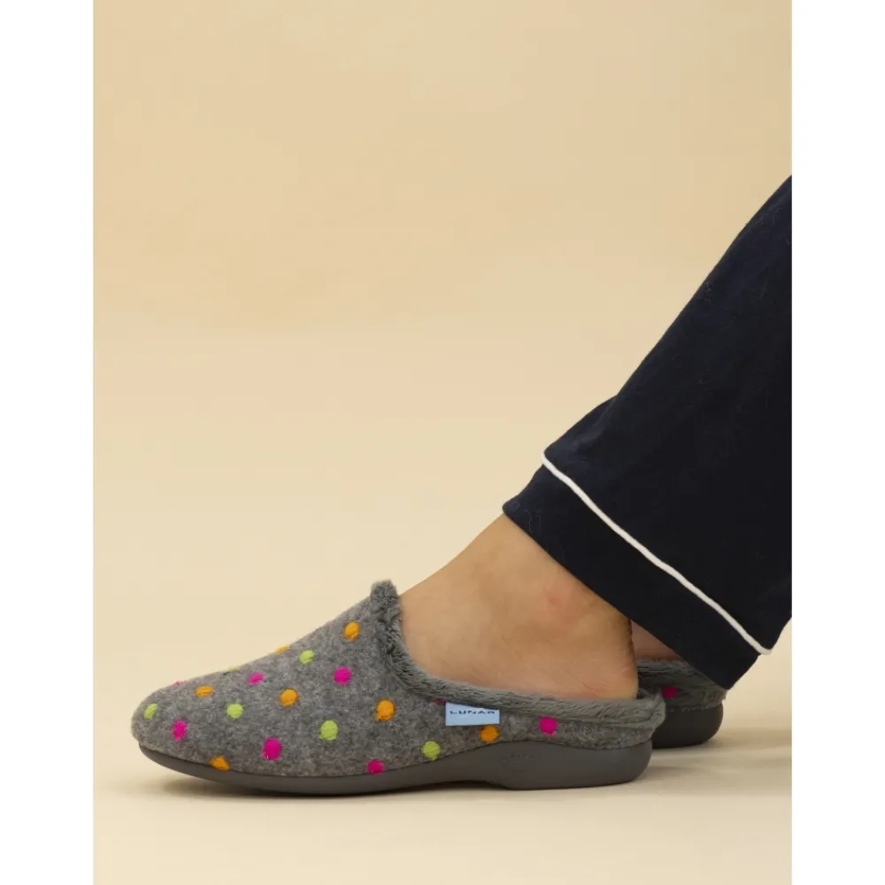Slip-on | Mule-Lunar Shoes Peanut Grey Mule Slipper